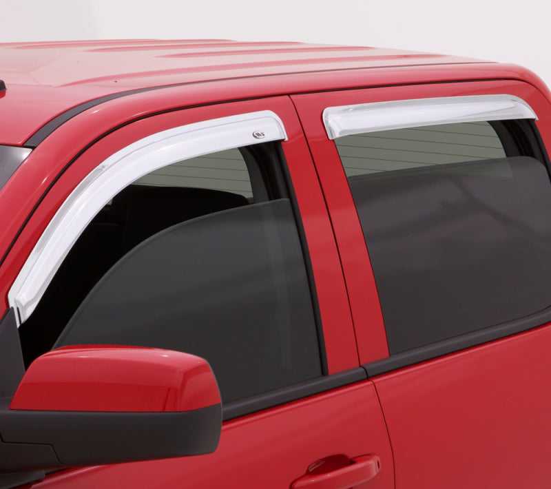 AVS, AVS 16-18 Nissan Titan XD Crew Cab Ventvisor Deflettori per finestrini anteriori e posteriori 4 pezzi - Cromato